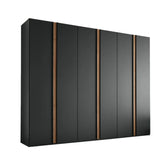 Laguna 300cm Graphite 6 Door Wardrobe - Pendle Village Furniture